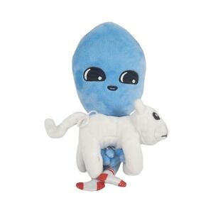 Strange Planet Being Plush with Cat and Striped‎ Socks Nathan Pyle Blue Alien